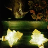 Buffer® Metal Örgülü Çam Ağacı Şeklinde Günışığı Şerit Led Işık Zinciri - 5