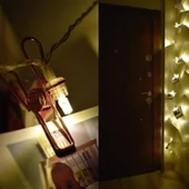 Buffer® Bakır Renkli Led Işıklı Fotoğraf Asma Işık Süsleme Mandalları - 2