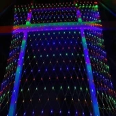 Buffer® 1x2 Metre Dekoratif File Ağ Perde 192 Led 8 Animasyonlu Farklı Işık Modu Rgb Fişli thumbnail 6