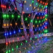 Buffer® 1x2 Metre Dekoratif File Ağ Perde 192 Led 8 Animasyonlu Farklı Işık Modu Rgb Fişli thumbnail 1