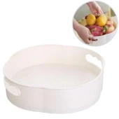 Buffer® 360 Derece Dönebilen Mekanizmalı Yuvarlak Tepsi Formlu Sunum Ve Servis Organizer Tablası thumbnail 1