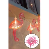 Buffer® 10lu Pilli Led Flamingo Dekoratif Işık Zinciri Aydınlatma 1,5 Mt - 8