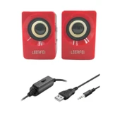 Buffer® N62 1+1 Multimedia Usb Ve Jacklı Mini Hoparlör Yüksek Stereo Ses Sistemi thumbnail 7