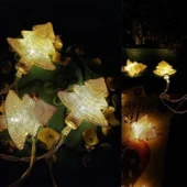 Buffer® Metal Örgülü Çam Ağacı Şeklinde Günışığı Şerit Led Işık Zinciri - 3