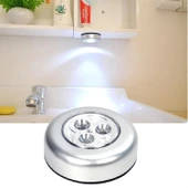 Buffer® Kablosuz Spot Pilli Dokunmatik Led Lamba 3 Ledli Dolap Lambası - 2