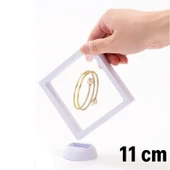 Buffer® 11x11cm Standlı 3d Takı Ziynet Hatıra Koleksiyon Saklama Kutusu Şeffaf Film Çerçevesi - 13