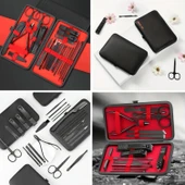 Buffer® 24 Parça Kendiliğinden Deri Çantalı Seyahat Tipi Manikür Pedikür Seti - 3