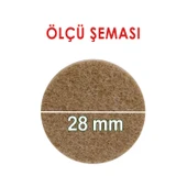 Yapışkanlı Yuvarlak Keçe Masa Sandalye Parke Zemin Ayak Koruyucu Kaydırmaz Keçesi 28 mm (28'Lİ PAKET) thumbnail 2