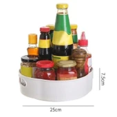 Buffer® 360 Derece Dönebilen Mekanizmalı Yuvarlak Tepsi Formlu Sunum Ve Servis Organizer Tablası thumbnail 4