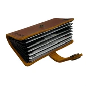 Yatay Akordiyon Plastik Kartlık Siyah, Deri Hobi Kartlık Cüzdan Yapımına Uygun - 4