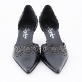 Beyken Hakiki Deri Siyah Kadın Topuklu Ayakkabı - 2