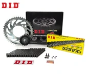 ZİNCİR DİŞLİ SETİ SUZUKI GSX-R (600 cc)  (2006-2010) / SUZUKI / GSX-R 600 / 600cc / ZİNCİR: DID-525VX3 (Çelik)-114 / ÖN DİŞLİ: JT (16T)  / ARKA DİŞLİ: SUNSTAR (43T) / 2006-2007-2008-2009-2010-2011-201 thumbnail 1