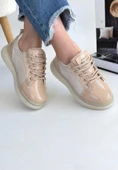 Piona Bej Rugan Bağcıklı Kadın Spor Ayakkabı thumbnail 3