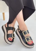 Stan Siyah Cilt Kadın Sandalet thumbnail 3
