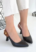 Toran Siyah Cilt Kadın Topuklu Ayakkabı thumbnail 1