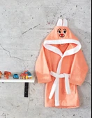 Komfort Home Kapşonlu %100 Pamuklu Çocuk Bornoz / 1-2 Yaş - 1