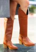 Milla Taba Cilt Tak Çıkar Topuklu Bot Ve Kadın Çizme thumbnail 3