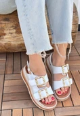 Stan Beyaz Cilt Kadın Sandalet thumbnail 3