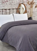Komfort Home Çift Kişilik Dama Desen %100 Pamuk Pike / Antrasit - 1