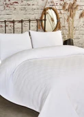 Komfort Home Çift Kişilik Dama Desen %100 Pamuk Pike / Beyaz - 1