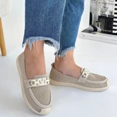 Wata Bej Triko Ayakkabı Kadın Babet thumbnail 4