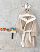 Komfort Home Kapşonlu %100 Pamuklu Çocuk Bornoz / 5-6 Yaş - 1