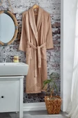 Komfort Home Pamuklu Bornoz - XL Beden - Kahverengi - 1