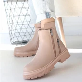 Menta Nude Cilt Fermuar Aksesuarlı Kadın Bot thumbnail 4