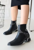 Roxani Siyah Cilt Topuklu Kadın Bot thumbnail 3