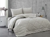Komfort Home Battal Boy %100 Pamuk Kumaş Yorgan+Yastık / Gri - 1