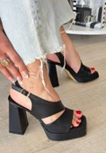 Cica Siyah Cilt Kadın Topuklu Ayakkabı thumbnail 1