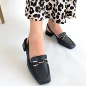 Joone Siyah Cilt Topuklu Ayakkabı thumbnail 5