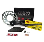 ZİNCİR DİŞLİ SETİ HONDA CBF 150 (150 cc) (2004-2017) / HONDA / CBF 150 / 150cc / ZİNCİR: DID-428VX (Çelik)-126 / ÖN-ARKA DİŞLİ :  JT (15T-43T) / 2004-2005-2006-2007-2008-2009-2010-2011-2012-2013-2014- thumbnail 1