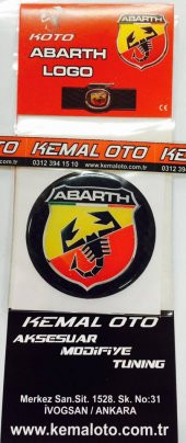 Stilo Abarth Logo jant Damla Sticker Rozet 6.5 CM 4 Adet - 1