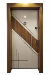 Tezwood 2578 Çift Renk Çelik Kapı,Daire Kapısı,Tırnaklı Model - 1