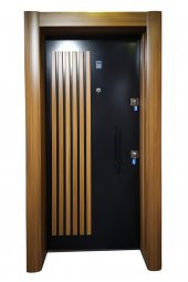 Tezwood Ahşap Kapı Sanayi 3458 Ahşap Kabartmalı Daire Çelik Kapısı,Kale Kilit Sistemi thumbnail 1