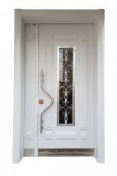 Tezwood 0142 Bas Açlı Çelik Kapı,Bina Giriş Kapısı,Lüks Kapı - 1