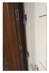 Tezwood 3651 Ahşap Kaplama Rustik Model Tırnaklı Çelik Daire Kapısı - 5