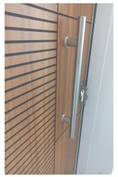 Tezwood 1593BK Rustik Model Çelik Daire Kapısı,Kale Kilit - 3