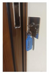 Tezwood 3651 Ahşap Kaplama Rustik Model Tırnaklı Çelik Daire Kapısı - 6