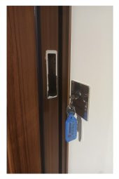 Tezwood 3651 Ahşap Kaplama Rustik Model Tırnaklı Çelik Daire Kapısı - 7