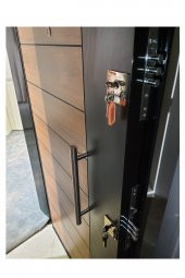 Tezwood Ahşap Kapı Sanayi 3553 Çelik Daire Kapısı Ahşap Kaplama Rustik Model thumbnail 8