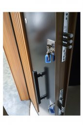 Tezwood Ahşap Kapı Sanayi 3458 Ahşap Kabartmalı Daire Çelik Kapısı,Kale Kilit Sistemi thumbnail 8