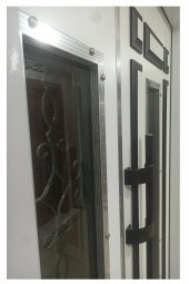 Tezwood 0161 Beyaz Villa Kapısı,Lüks Bina Giriş Kapısı,Çelik Kapı - 12