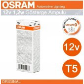 Osram 12V T5 1.2 Watt  Ampul Gösterge Göğüs Ampulü 10 Adet - 3