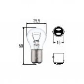 12V  P21/5W Park Stop Ampulü Çift Duylu 10Adet OSRAM 7528 - 3