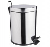 Hygiene Ofis Tipi Pedallı Çöp Kovası 12 Litre Krom Paslanmaz - 1