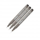 Teknik Çizim Kalemi 0.1 - 0.2 - 0.3 Mm Siyah 3 Lü Set Artline Drawing Teknik Çizim Kalemi - 1