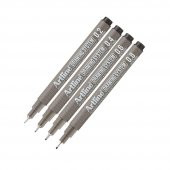 Teknik Çizim Kalemi 0.2 - 0.4 - 0.6 - 0.8 Mm Siyah 4 Lü Set Artline Drawing Teknik Çizim Kalemi - 1