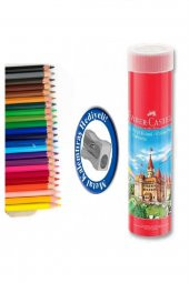 Metal Tüpte Kuru Boya 24 Renk + Kalemtraş Hediyeli Faber-Castel 24 Renk Kuruboya Metal Tüp - 1